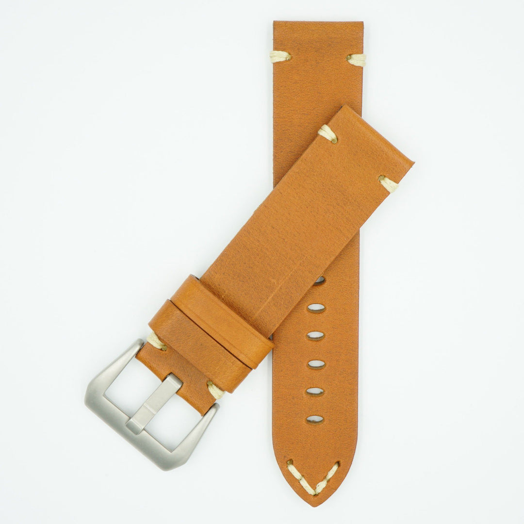 Vintage Heavy Tan Leather Watch Strap image