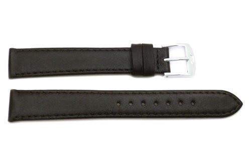 ZRC Genuine Calfskin Leather Flat Smooth Anti-Allergic Watch Strap