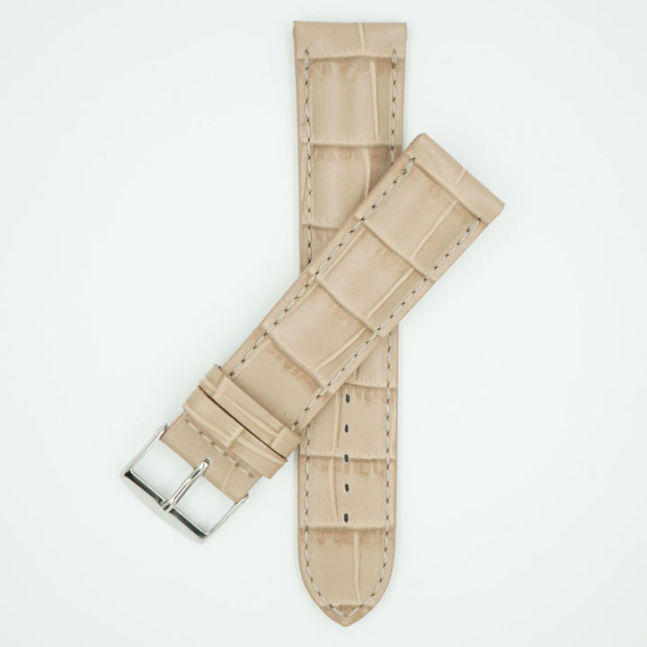 Florence Beige Alligator Grain Leather Watch Band image