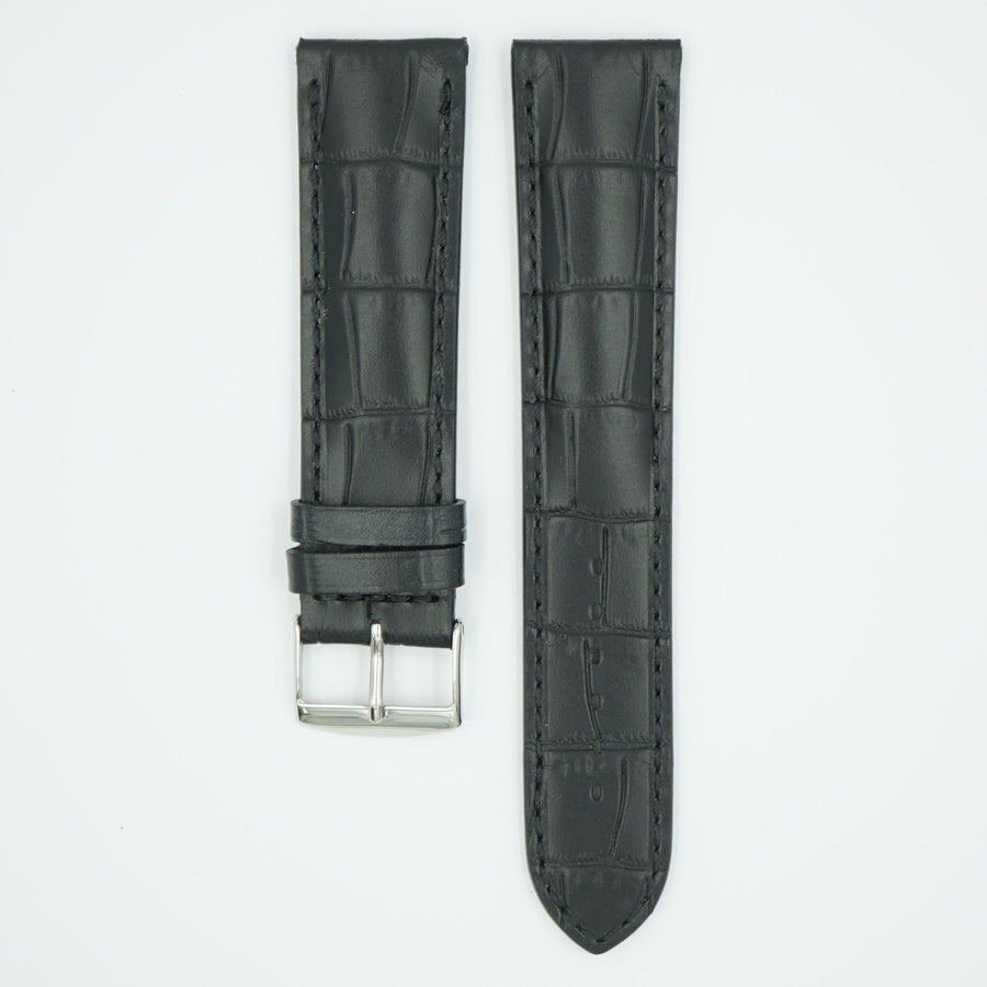 Florence Black Alligator Grain Leather Watch Band image