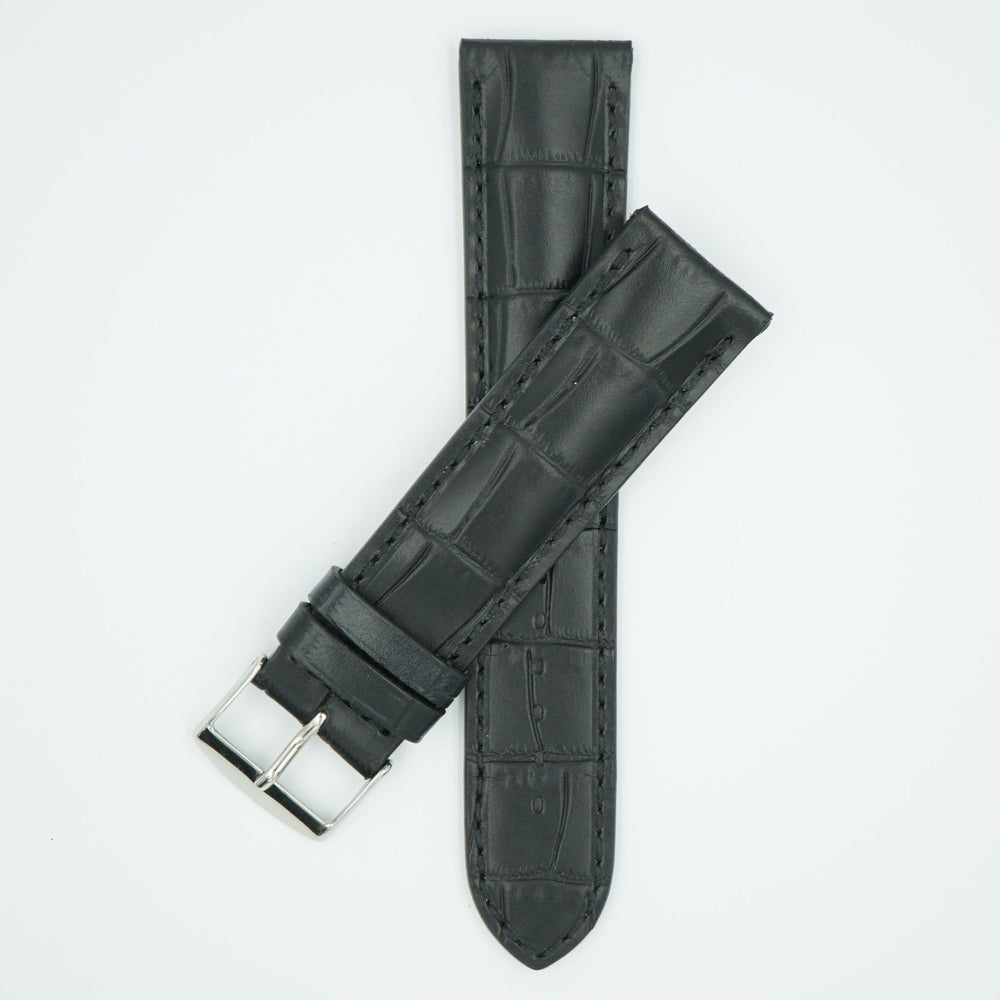 Florence Black Alligator Grain Leather Watch Band image