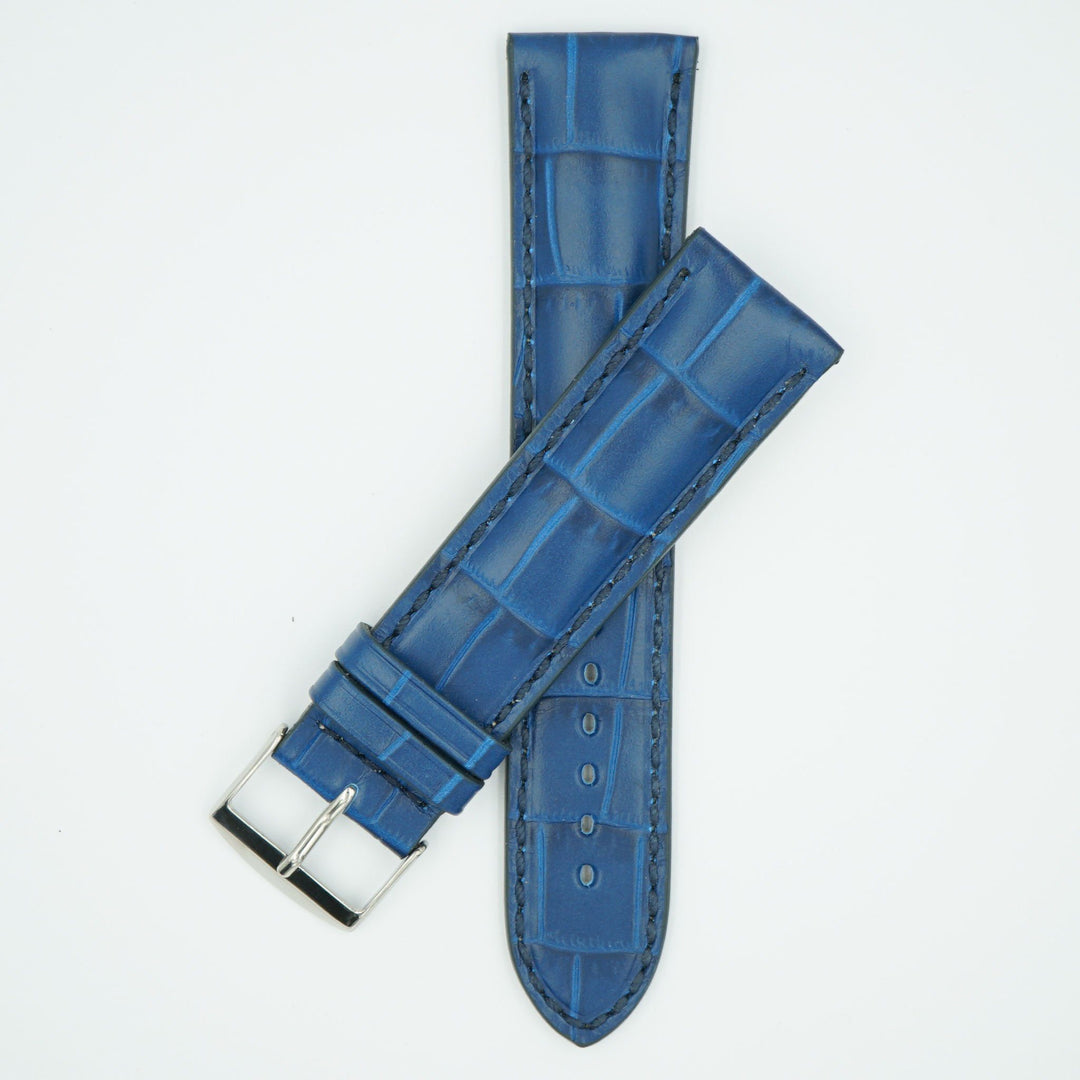 Florence Blue Alligator Grain Leather Watch Band image