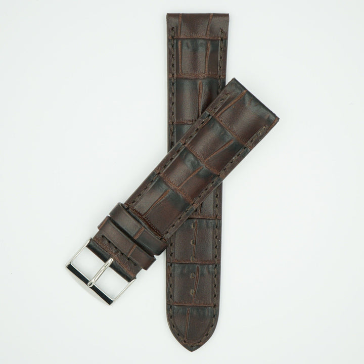 Florence Brown Alligator Grain Leather Watch Band image