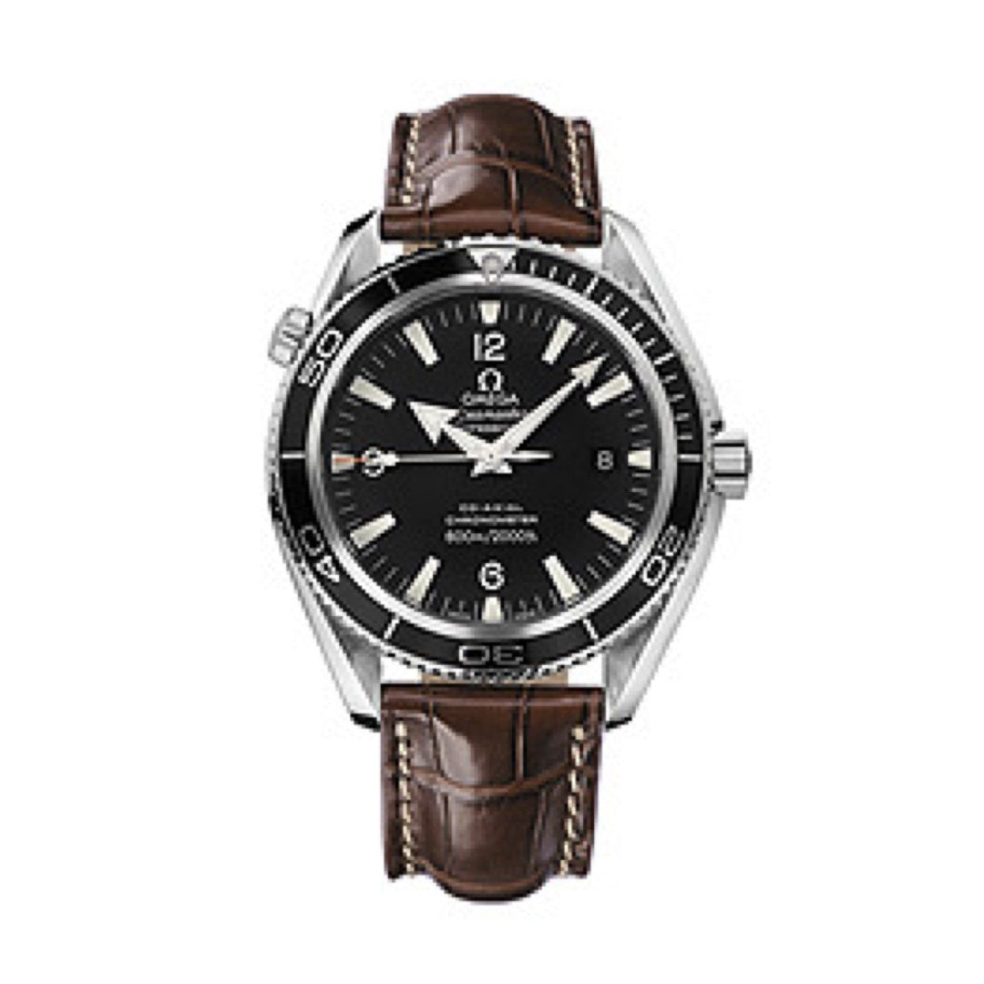 Omega 20mm Planet Ocean Brown Leather Strap image