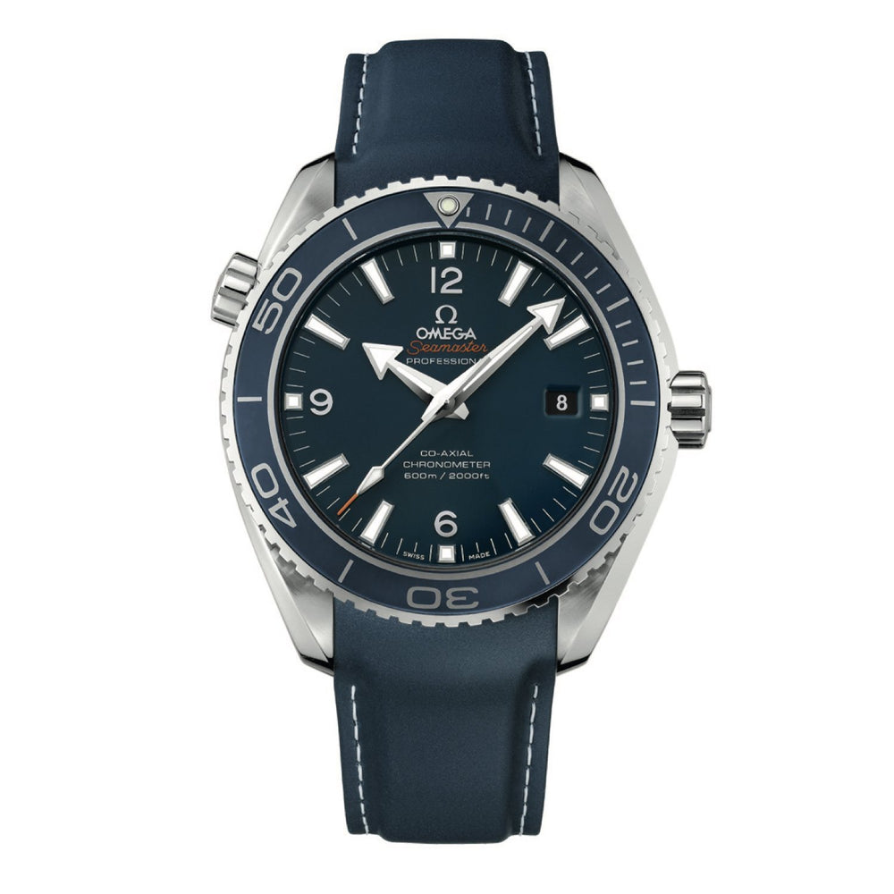 Omega 22mm Planet Ocean Blue Rubber Strap image