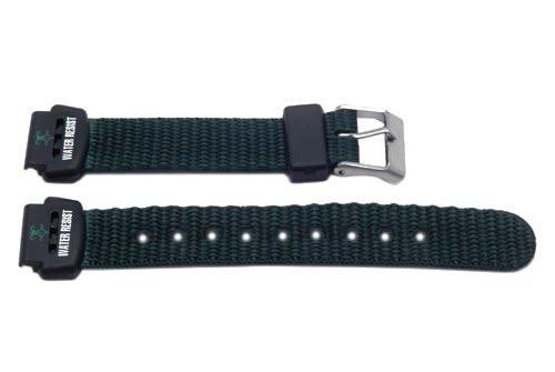 Genuine Nylon Green Flat Water Resistant Watch Band