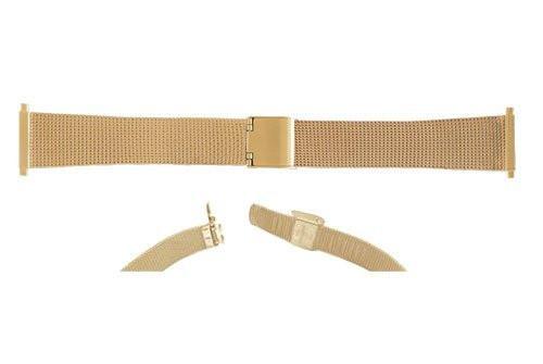 Hadley Roma Gold Tone Fashion Mesh Design Watch Band