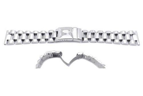 Hadley Roma Stainless Steel Solid Link Design Watch Band