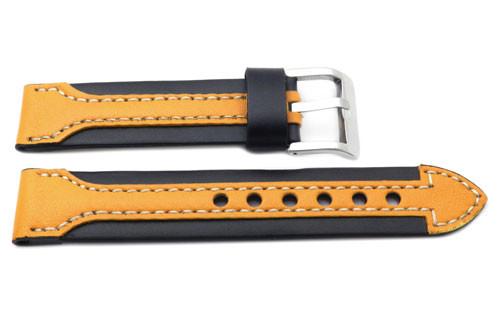 Genuine Leather Double Colored Arrow Style Panerai Watch Band image