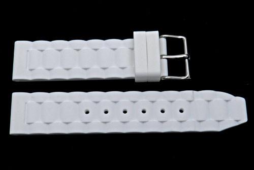 Genuine Silicone Link Style 20mm Replacement Watch Band - Assorted Colors Available image