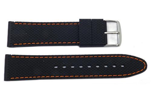 Silicone Stitched Textured B-RB108 Watch Band image