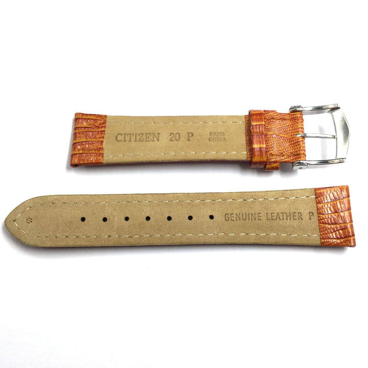 Citizen 59-S50330 Deep-Tan Textured Lizard Grain Leather 20mm Watch Band image