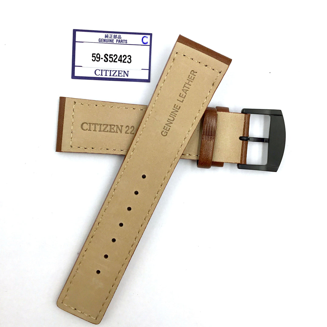 Citizen 59-S52423 Brown Leather Watch Band Strap image