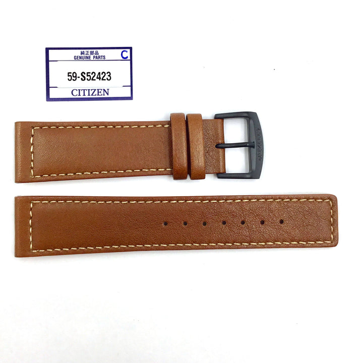 Citizen 59-S52423 Brown Leather Watch Band Strap image