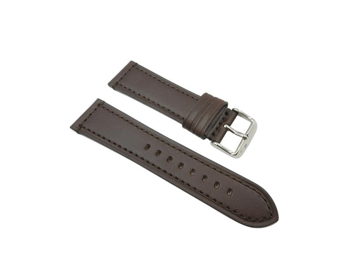 Rhein Fils Brown Thick Top Stitched Leather Strap image