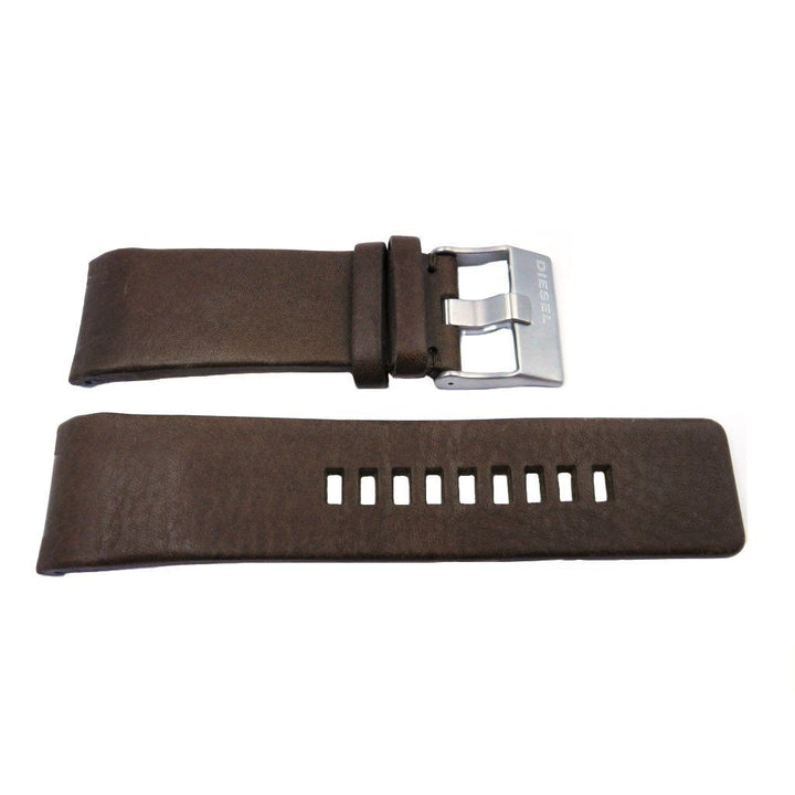 Genuine Diesel Mens Brown Smooth Leather 28mm Watch Band image