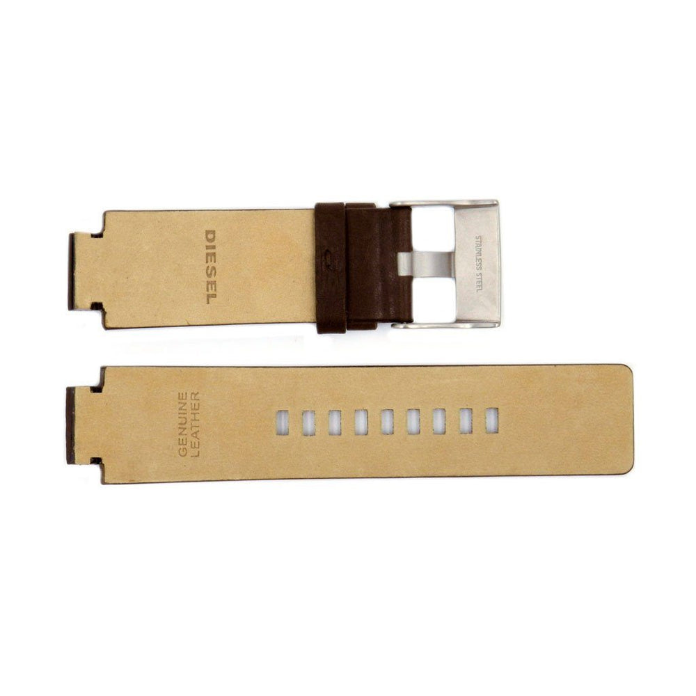 Genuine Diesel DZ1123 Brown Smooth Leather Watch Band image