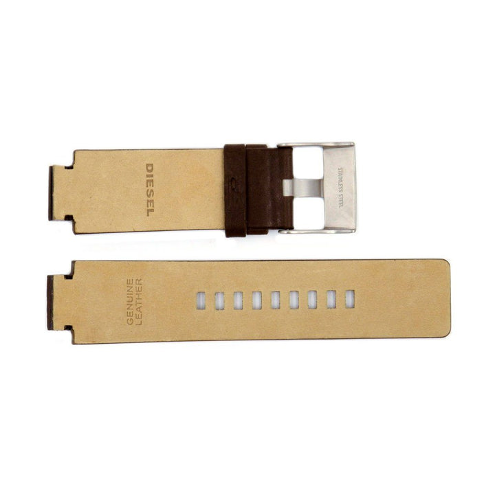 Genuine Diesel DZ1123 Brown Smooth Leather Watch Band image