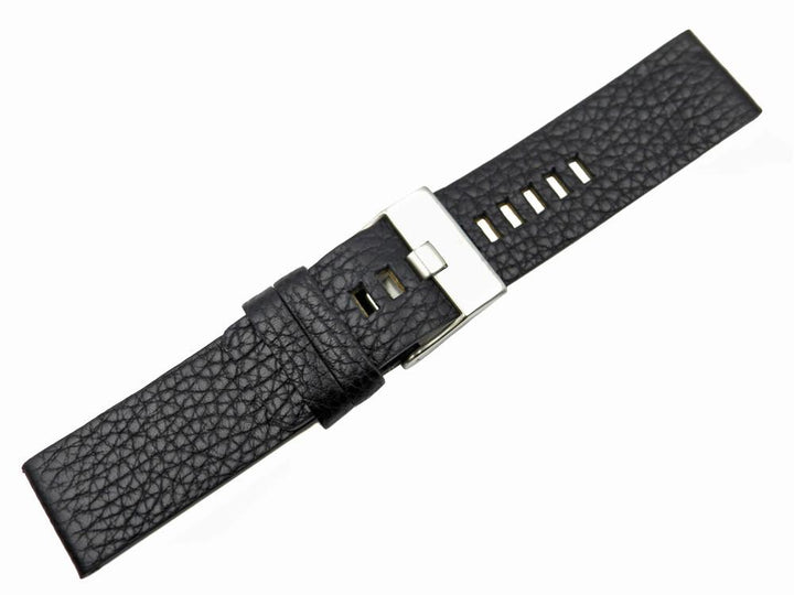 Genuine Diesel Black Textured 24mm Leather Watch Strap image