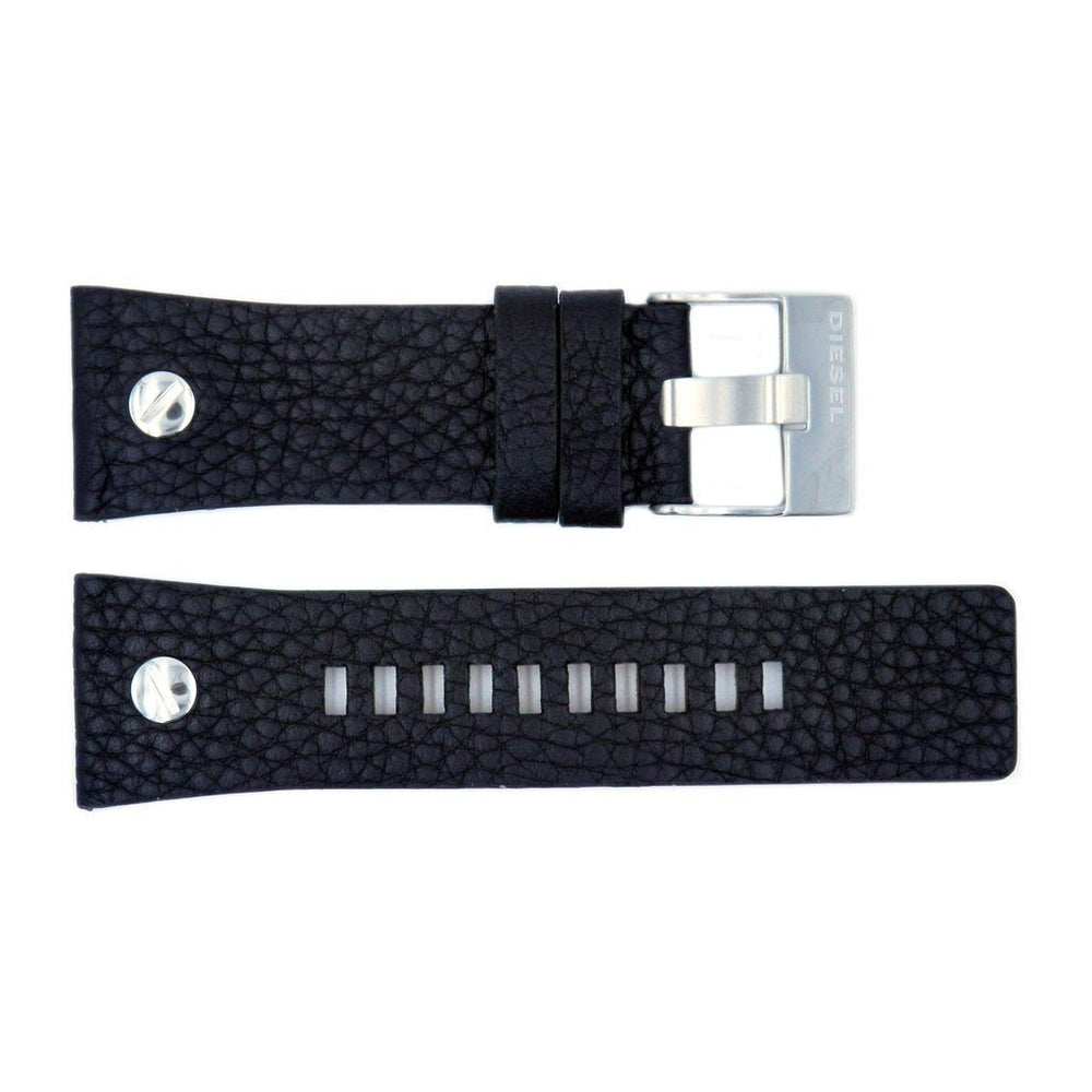 Genuine Diesel Mr. Daddy Series Black Textured Leather 27mm Watch Band image