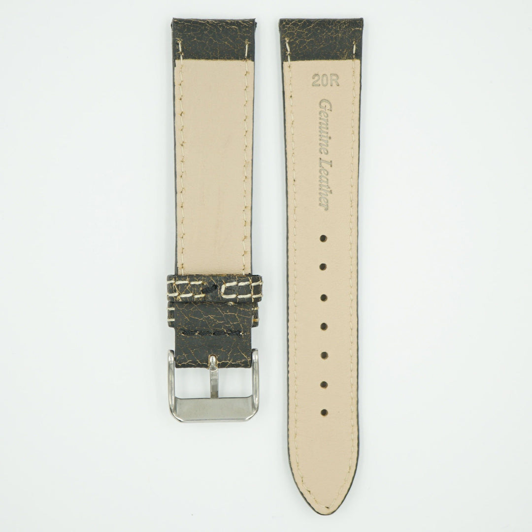 Bomber Black Faded Leather Watch Band image