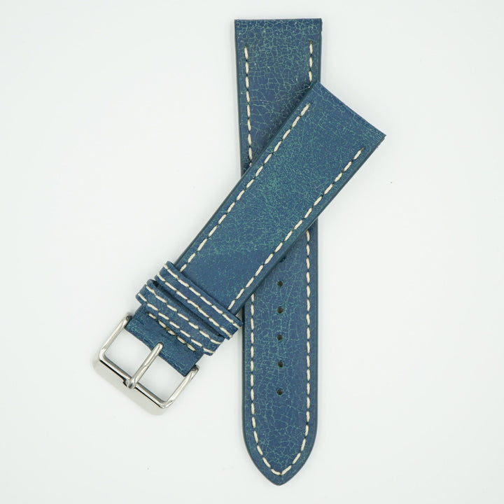 Bomber Blue Faded Leather Watch Band image