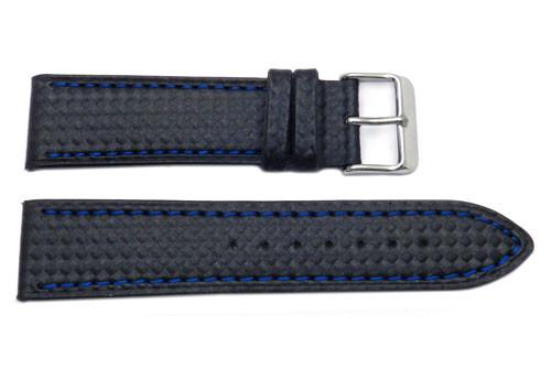 Panerai Carbon Fiber Style Color Contrasting Stitching Watch Band image