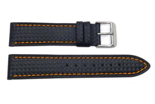 Panerai Carbon Fiber Style Color Contrasting Stitching Watch Band image