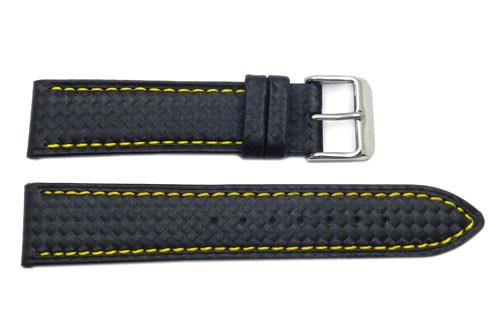 Panerai Carbon Fiber Style Color Contrasting Stitching Watch Band image