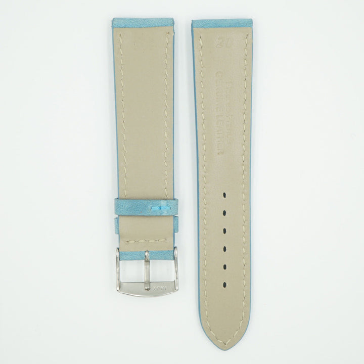 Vintage Turquoise Padded Leather With Ecru Stitch image