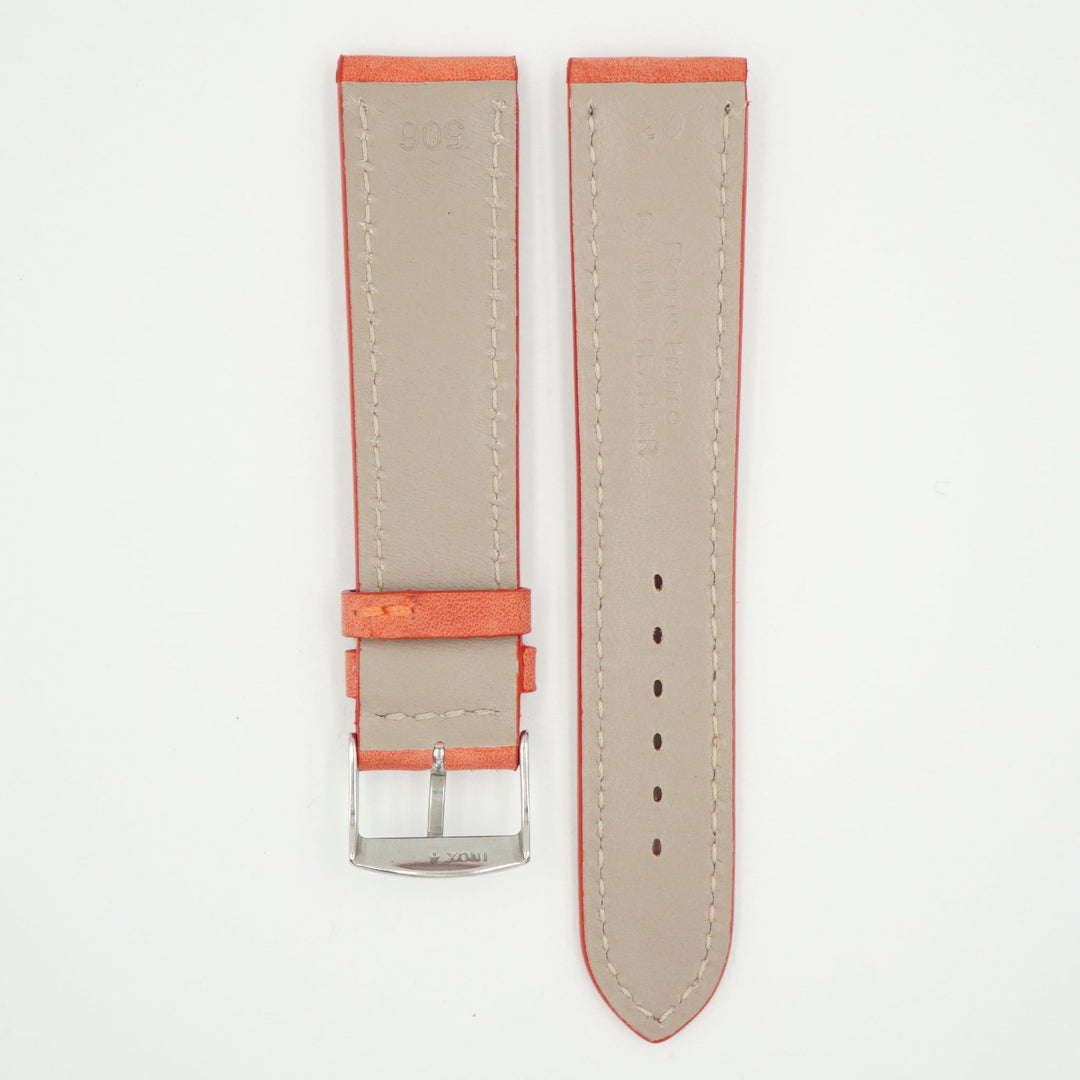 Vintage Salmon Padded Leather With Ecru Stitch image