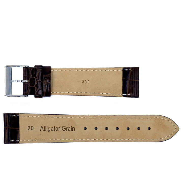 Euro Collection Handmade Alligator Grain Leather Watch Strap image