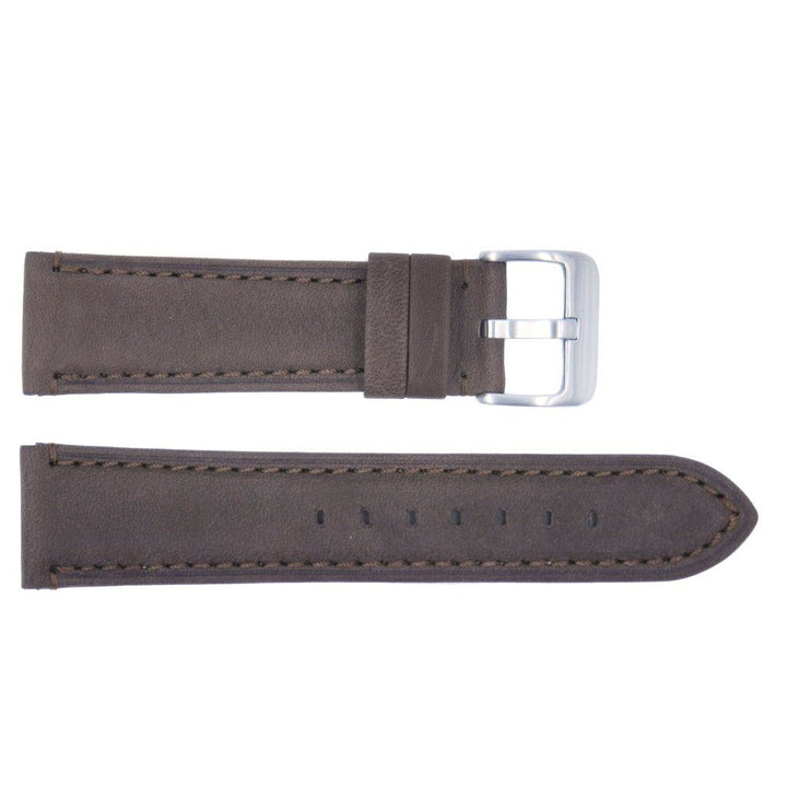 Euro Collection Genuine Italian Brown Waterproof Leather Watch Strap image