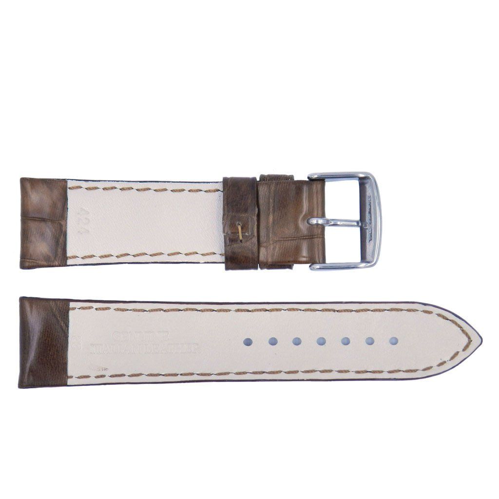 Euro Collection Louisiana Alligator Grained Leather Watch Strap image