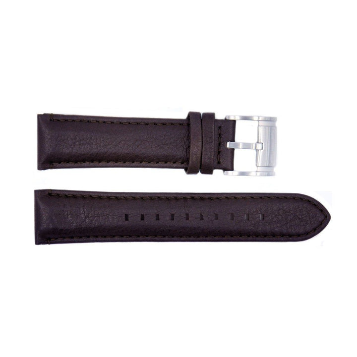 Genuine Fossil Dark Brown Smooth Leather 20mm Watch Strap image