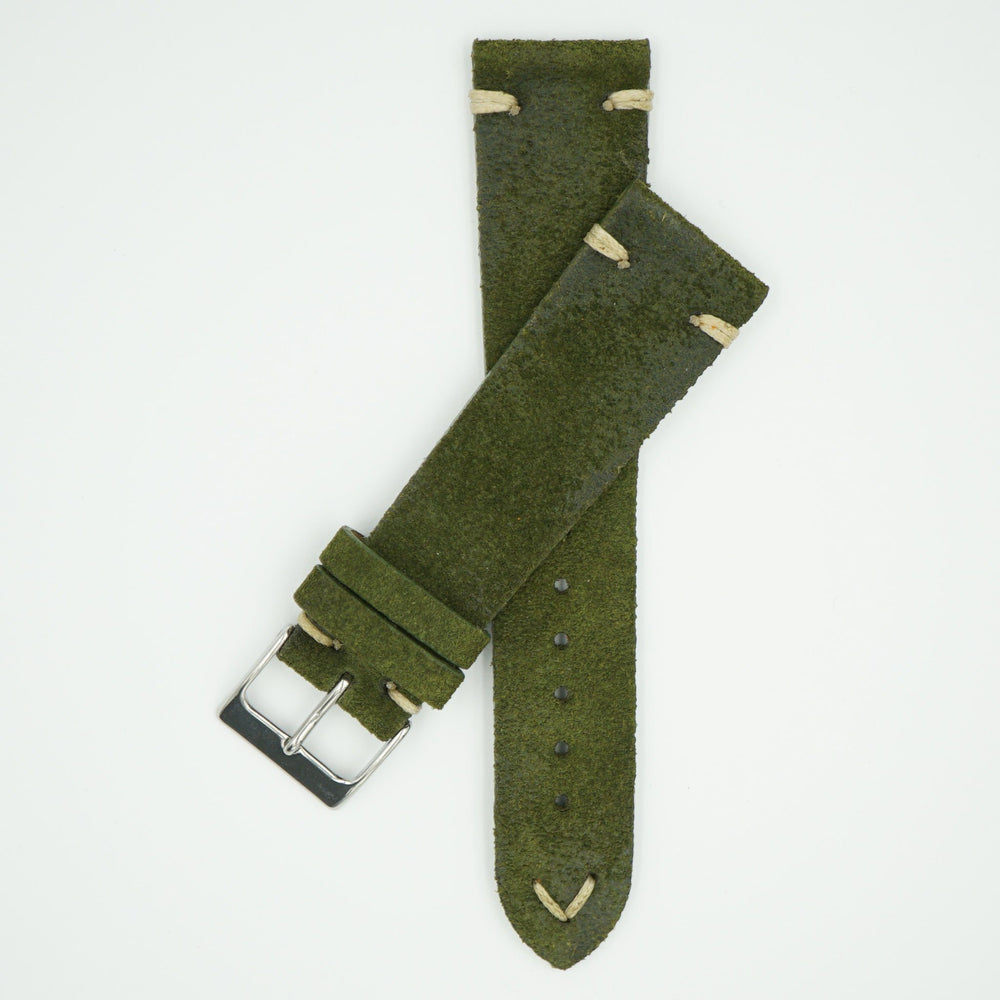 Rustic Vintage Green Leather Strap image