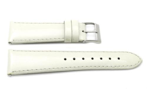 Genuine Patent Leather Smooth Matching Stitching Watch Strap image