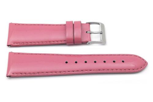 Genuine Patent Leather Smooth Matching Stitching Watch Strap image