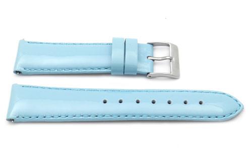 Genuine Patent Leather Smooth Matching Stitching Watch Strap image