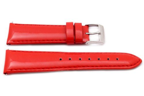 Genuine Patent Leather Smooth Matching Stitching Watch Strap image