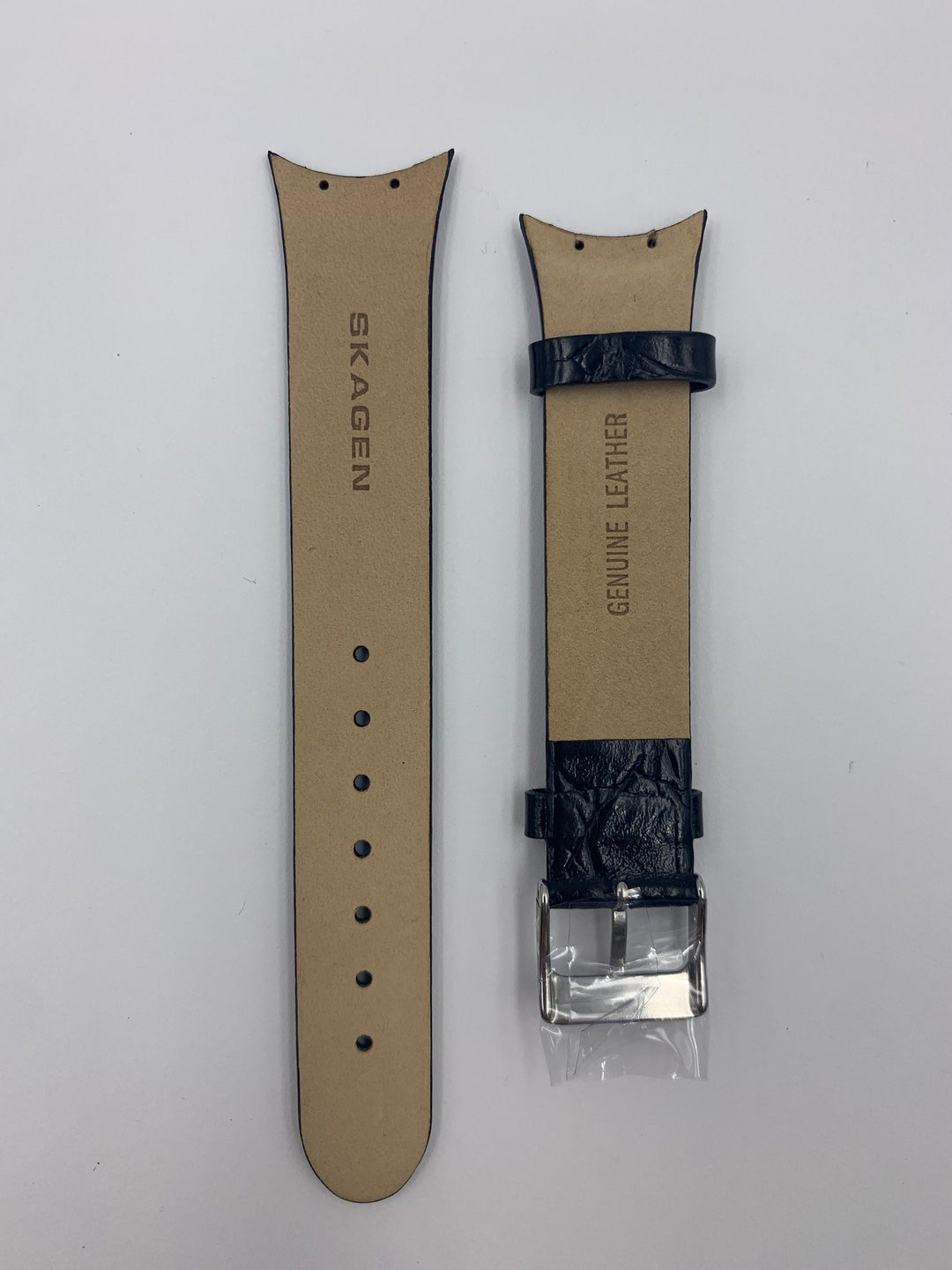 SKAGEN BLACK LEATHER WATCH BAND 566XSSLB image