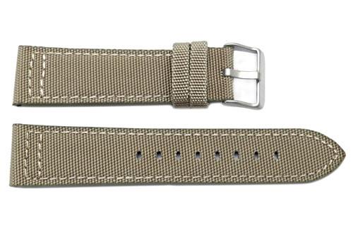 Canvas With Genuine Leather Backing Replacement Watch Band image