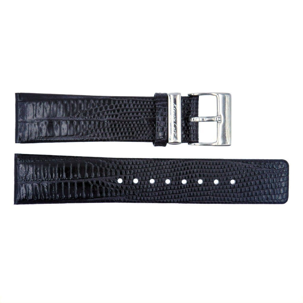 Genuine Kenneth Cole Black 22mm Alligator Grain Leather Watch Strap image