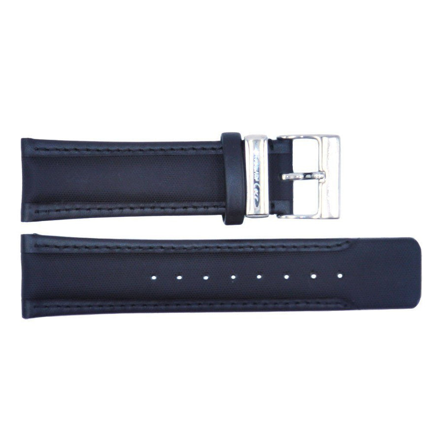 Kenneth Cole Genuine Black Textured Leather 25mm Watch Strap image