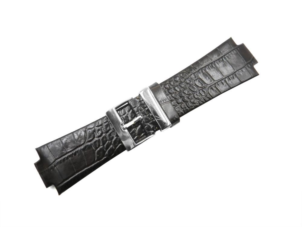 Kenneth Cole 30mm x 16mm Brown Leather Crocodile Grain Watch Strap image