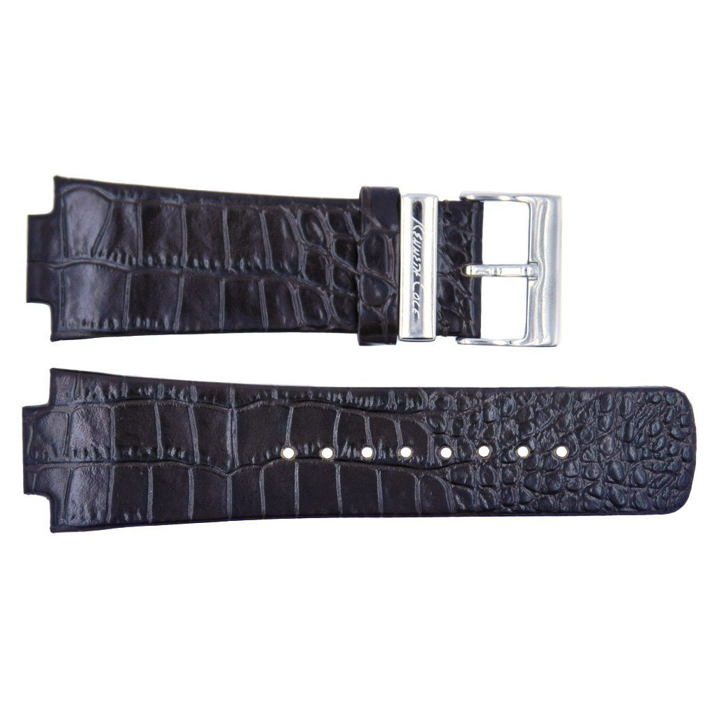 Kenneth Cole Black Crocodile Grain 29mm/16mm Leather Watch Band image