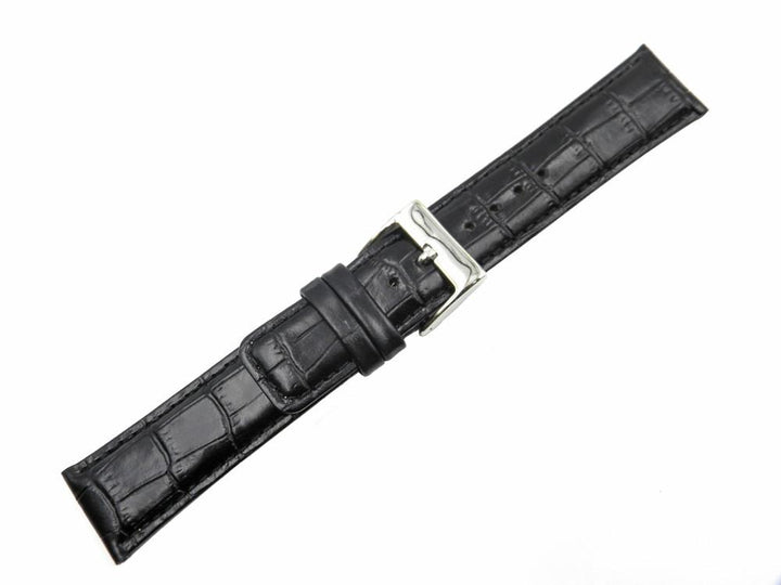 Genuine Kenneth Cole Black Alligator Grain 22mm Leather Watch Band image