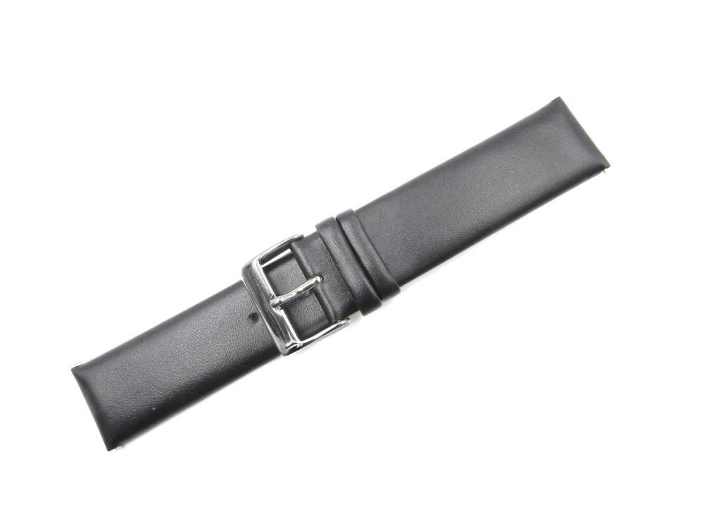 Kenneth Cole 22mm Black Leather Smooth Watch Strap image