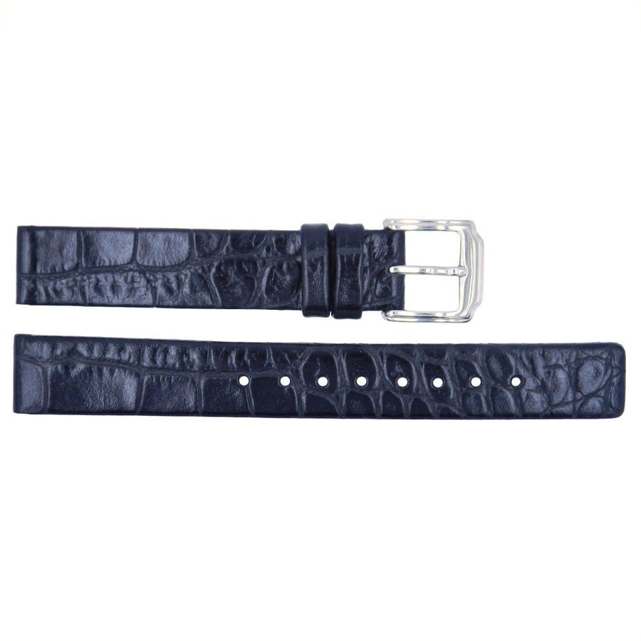 Kenneth Cole Black Crocodile Grain Leather 14mm Watch Band image