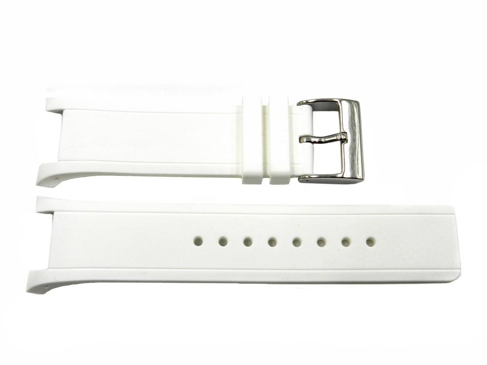 Genuine Kenneth Cole White Silicone 28/16mm Watch Strap image